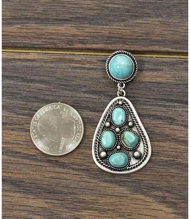 Navajo Turquoise Post Earrings 1610