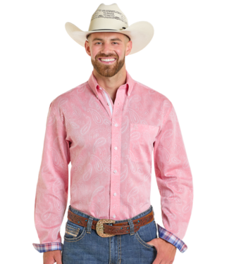 Panhandle Slim RMB2S06527 LS Button Rose/Mauve