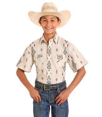 Panhandle Slim PBN3S06585 Boys SS Snap Grey