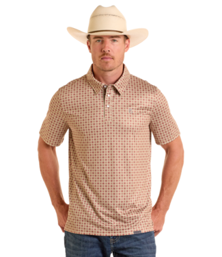 Panhandle Slim TM51T06519 Mens SS Polo Tan