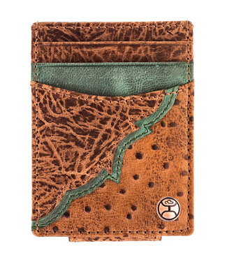 Hooey Sawyer Ostrich Print Money Clip HMC032-TNBR