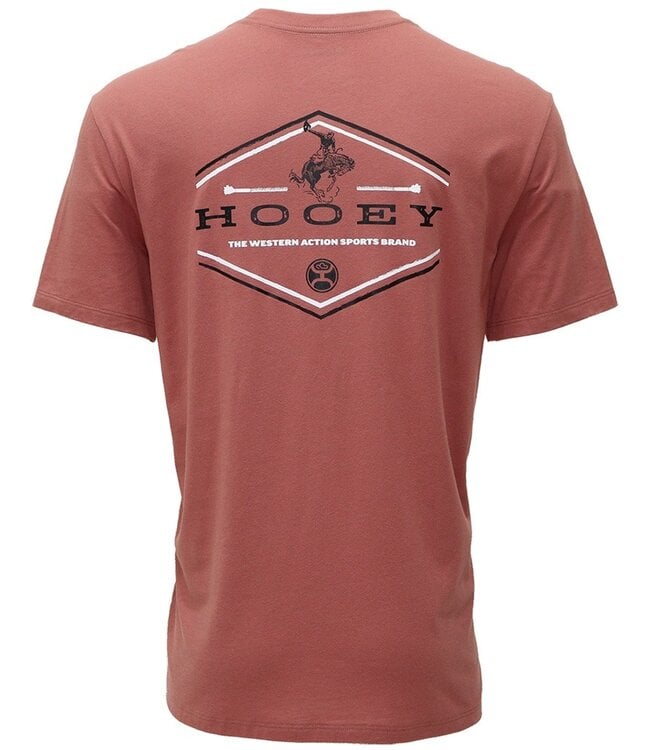HT1655DK Hooey Mountains Mahogany Crew Tee