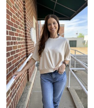 So Me The Asymmetric Knotted Hem Top ST1904