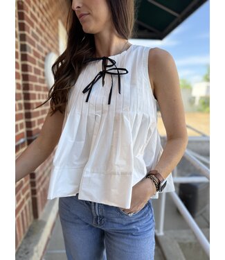 So Me The Contrast Tie Top ST2585
