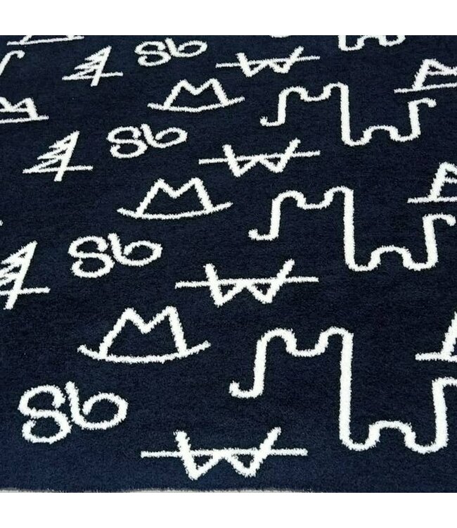 Black Brand Throw Blanket