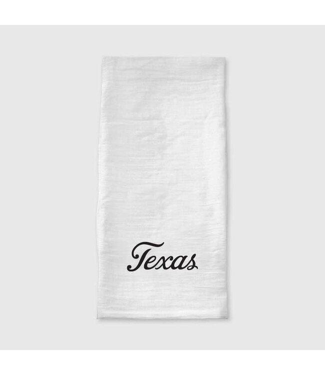 Texas Script Dish Towel