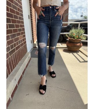 Risen High Rise Crop Straight Jean RDP5783