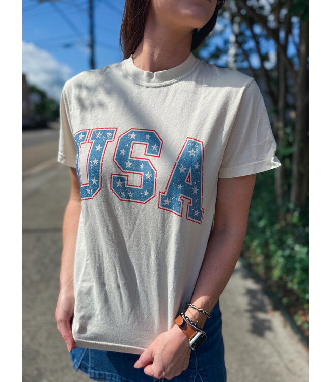 Usa Stars Graphic Tee C078