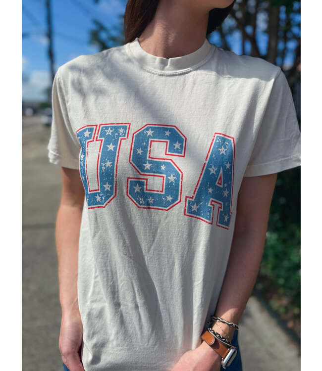 Usa Stars Graphic Tee C078