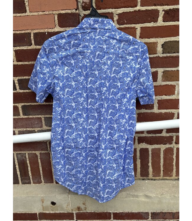 BMN3S06494 Paisley SS Snap Blue