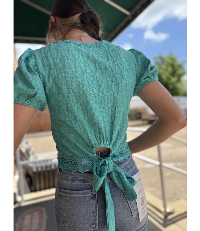 The Emerald Floral Blouse TB8516