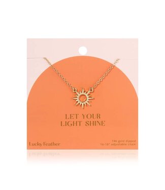 Lucky Feather Let Your Light Shine Necklace