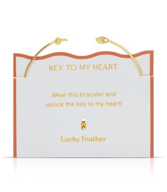 Lucky Feather Key To My Heart Bracelet