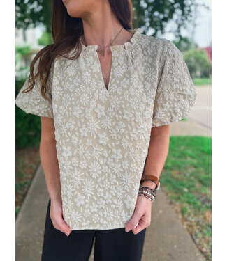 bibi The Oats Balloon Sleeve Top IT3435G