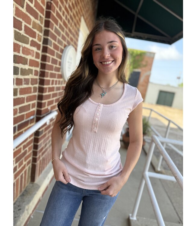 Pointelle Scoop Neck Top T5911