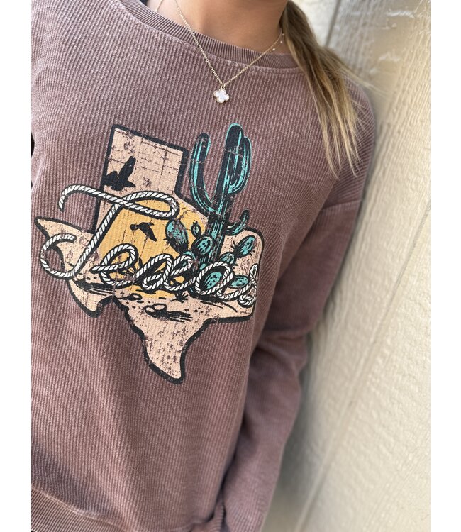 BG91T07431 Graphic Pullover Brown