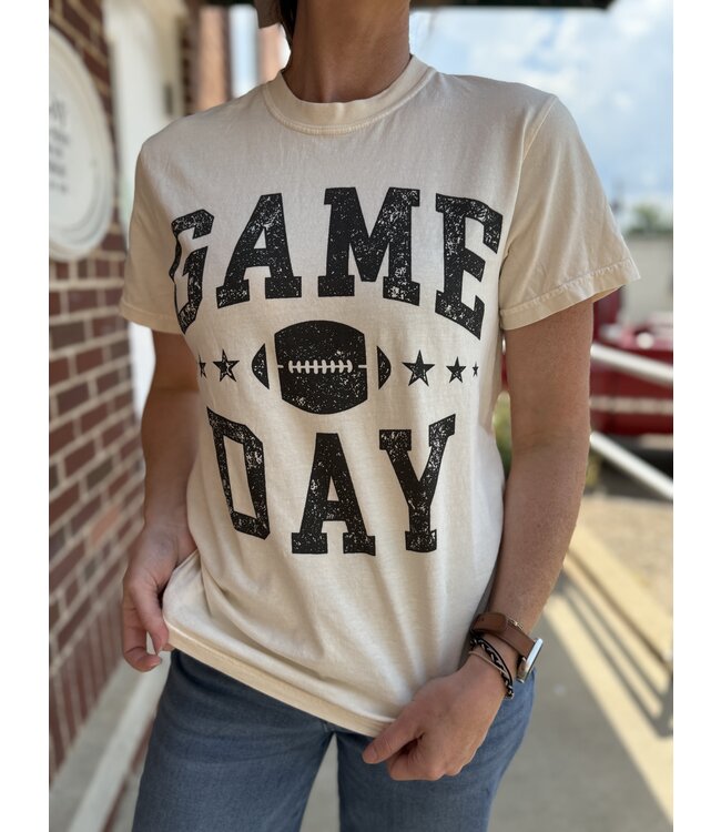Ivory Game Day Football Tee CC144