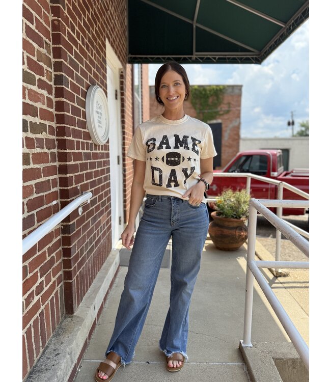 Ivory Game Day Football Tee CC144