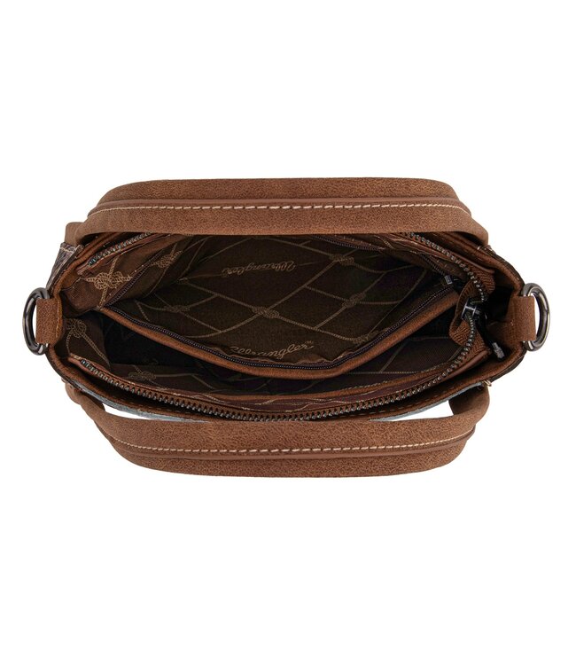 Wrangler Tooled Hair On Tote WG169-2022BR