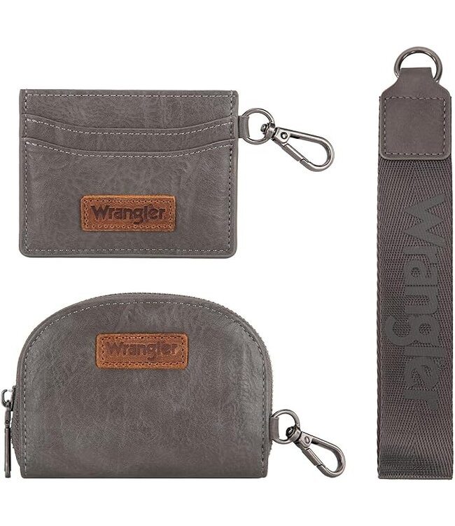 Wrangler Dual Pouch Wristlet Grey WG200-W052GY