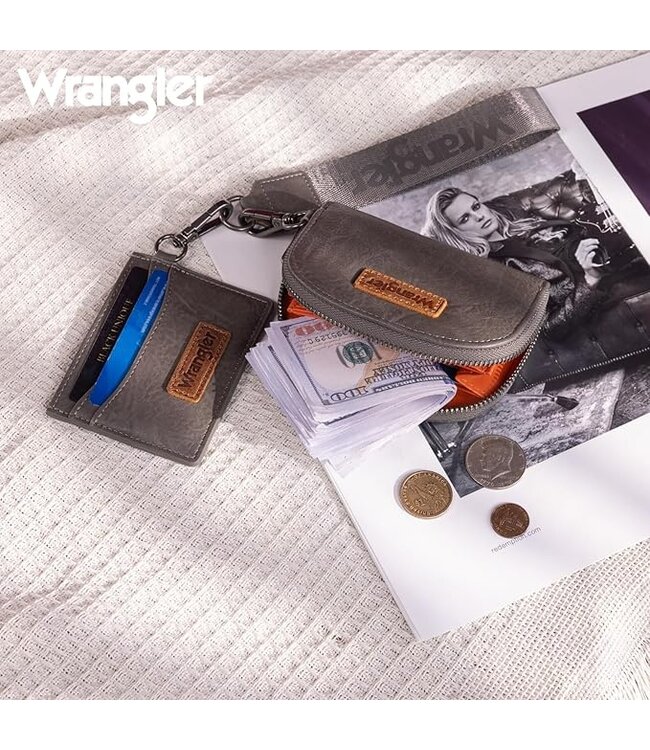 Wrangler Dual Pouch Wristlet Grey WG200-W052GY