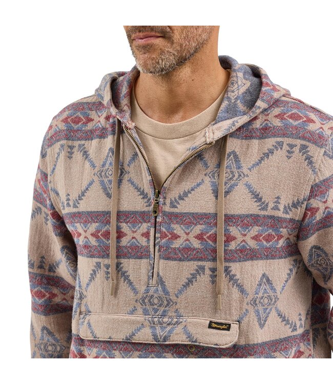 112368214 1/4 Zip Hooded Popover