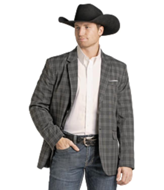 BM96C07419 Charcoal Plaid Sports Coat
