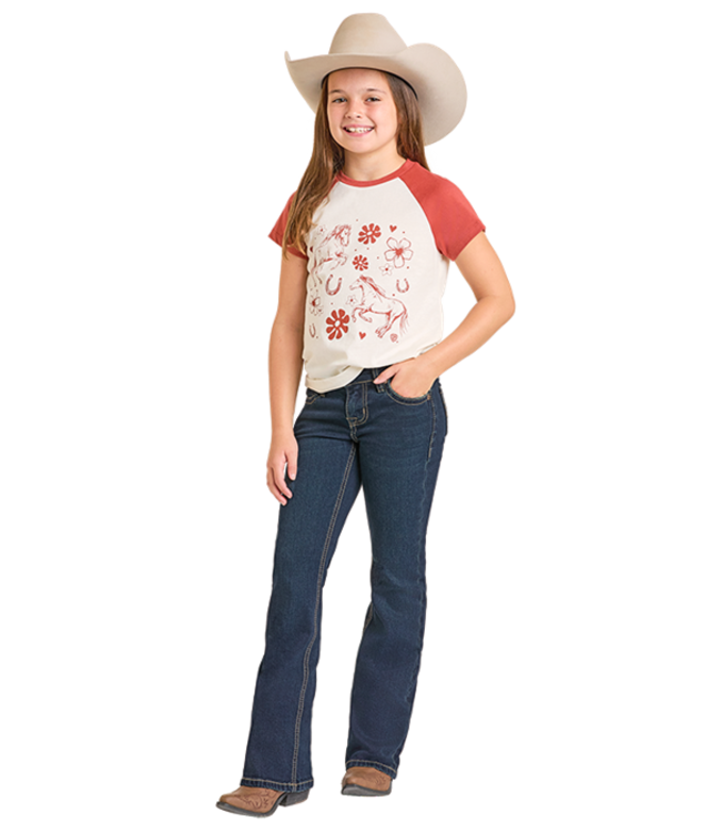 BG4MD07396 Girls Dark Vintage Boot Cut