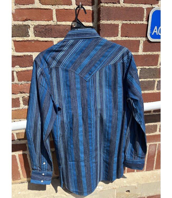 BMN2S07153 Denim Stripe LS Snap