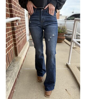 Risen Mid Rise Flare Small Distressed Jeans RDP5366