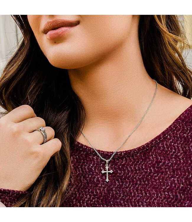 NC5169 Ethereal Crystal Cross Necklace