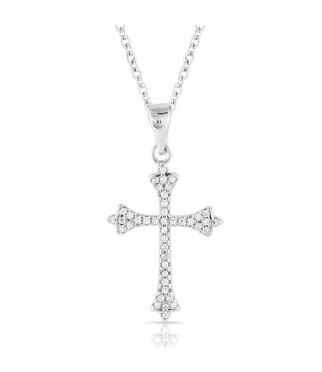 NC5169 Ethereal Crystal Cross Necklace