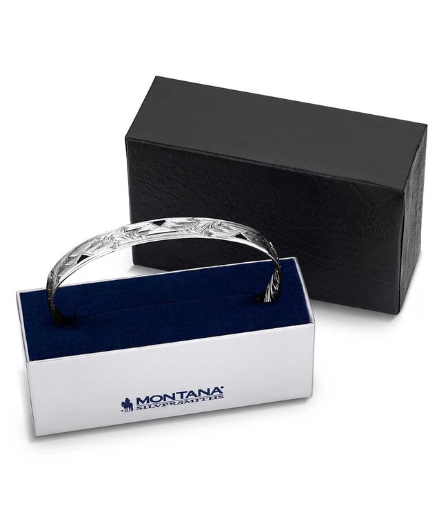 BC6170 Slvr Aztec Thin Cuff