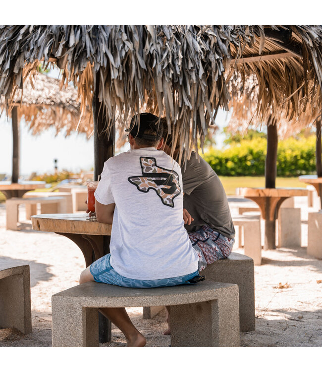 TEXAS CAMO FLYING B TEE - ASH GREY