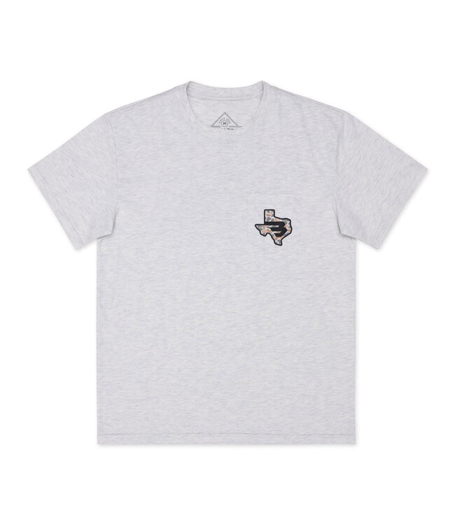 TEXAS CAMO FLYING B TEE - ASH GREY