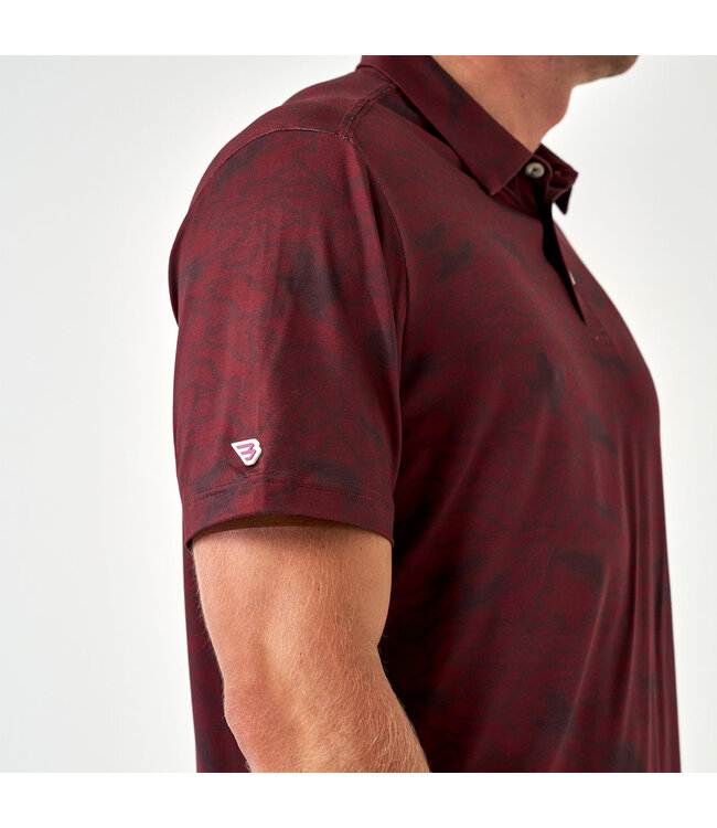 Performance Polo Maroon Texas Camo