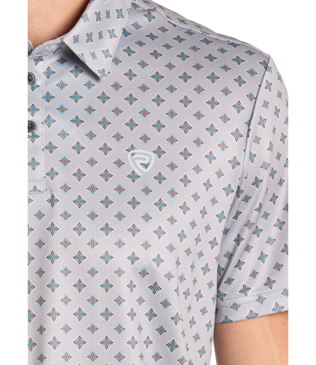 BM51T07278 Geo Print Polo Grey