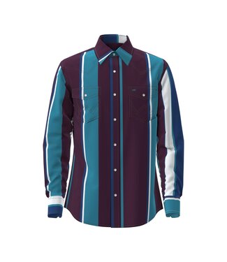 Wrangler 1123752250 Vintage LS Stripe Purple
