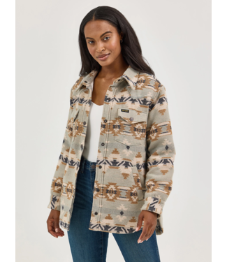 Wrangler 112368299 Quilt Lined Jacquard Shacket