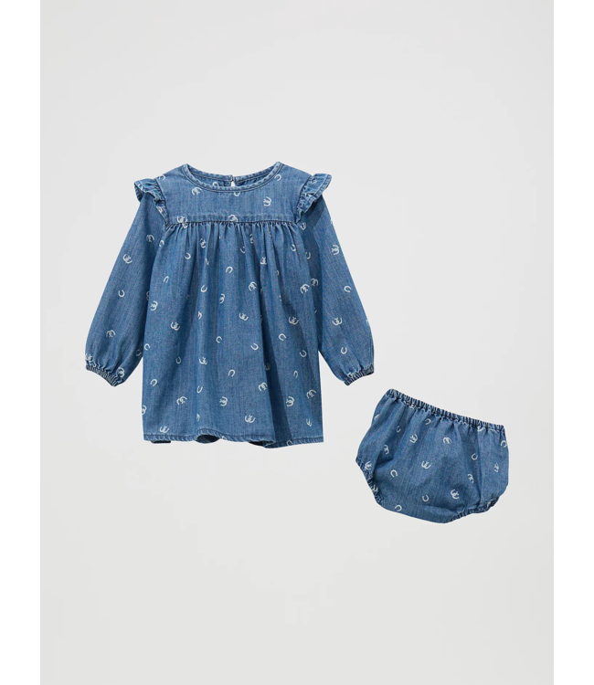 1123724450 Baby Girl Denim Dress Blue