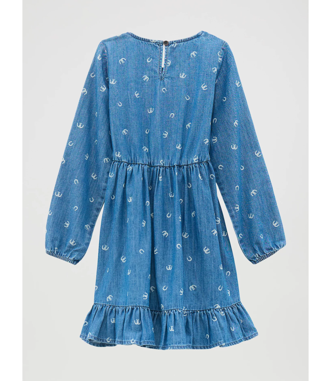 1123724310 Girls Denim Dress Blue
