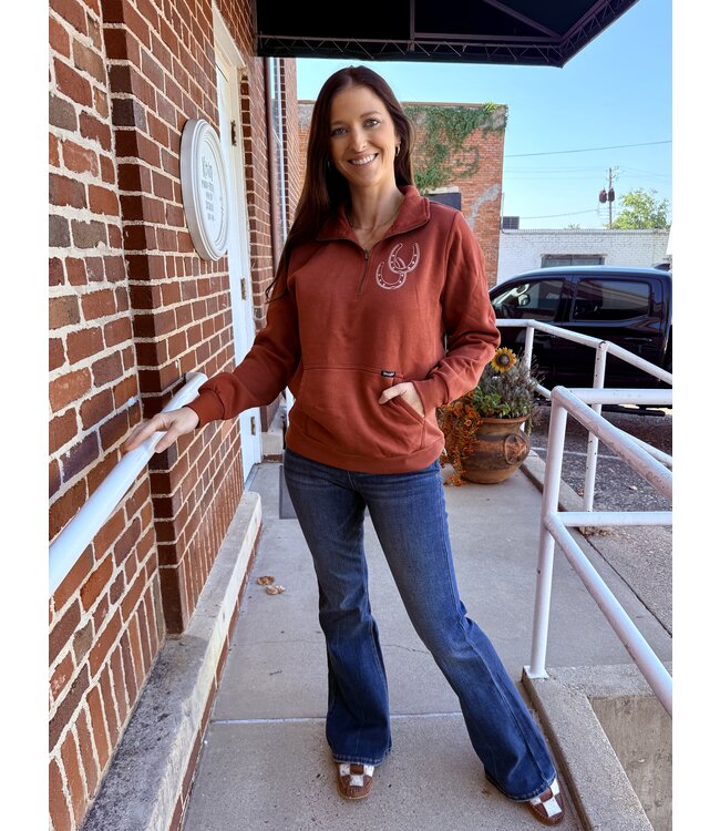 1123716360 West Ladies Pullover Brown