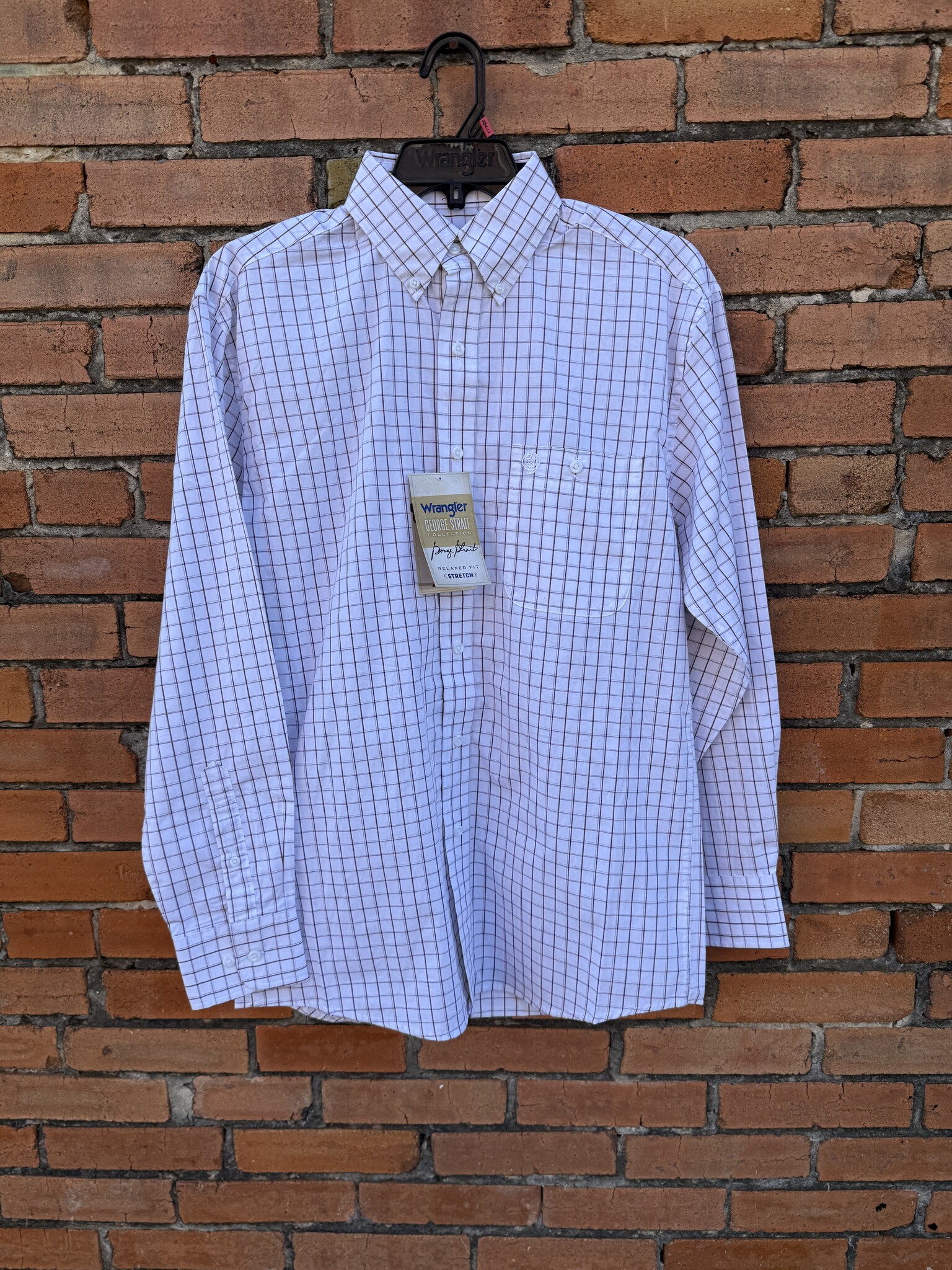 george strait white dress shirt Wrangler Men's George Strait Camisa White Button Down Shirt 112365380 XL
