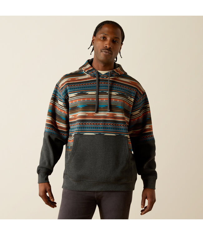 10062905 MNS COLOR BLOCK HOOD RUST SERAPE