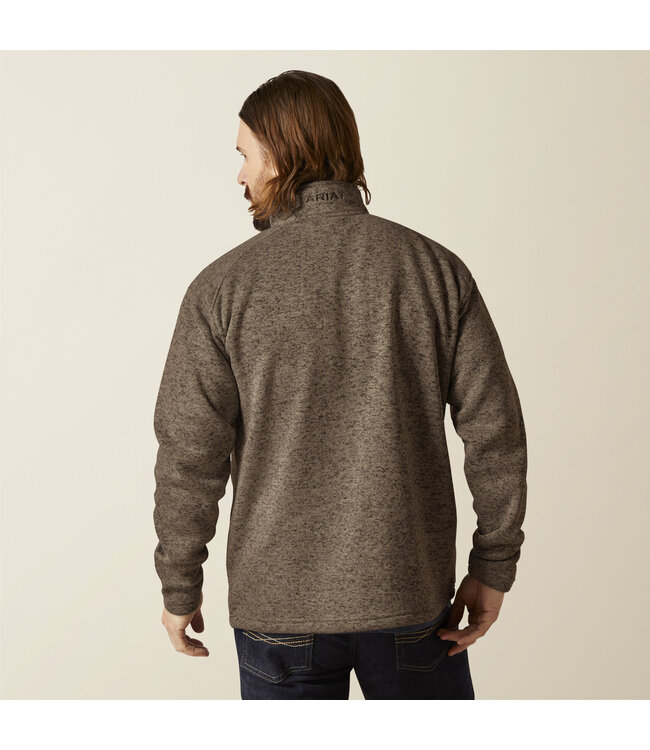 10073712 Caldwell Logo 1/4 Zip Khaki