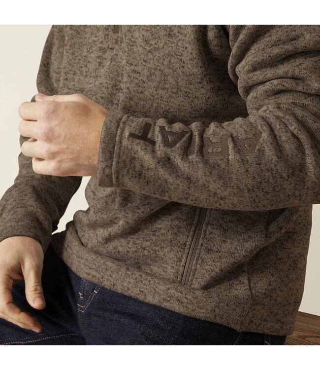 10073712 Caldwell Logo 1/4 Zip Khaki