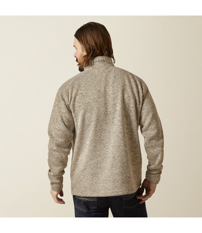 10073710 Caldwell Logo 1/4 Zip Beige