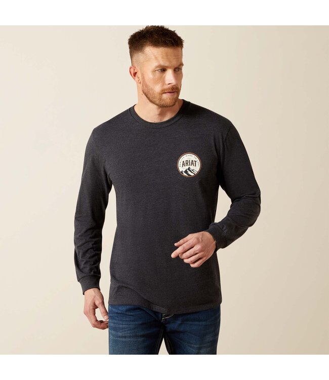 10065903 Circle LS Tee Charcoal