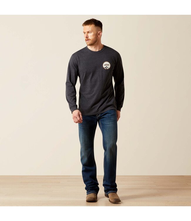 10065903 Circle LS Tee Charcoal