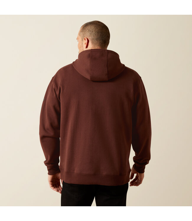 10065839 Ariat Logo Hood Deep Mahogany